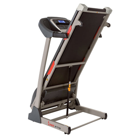 Image of Sunny Health & Fitness Portable Treadmill w/ Auto Incline, LCD, Smart APP and Shock Absorber - Barbell Flex