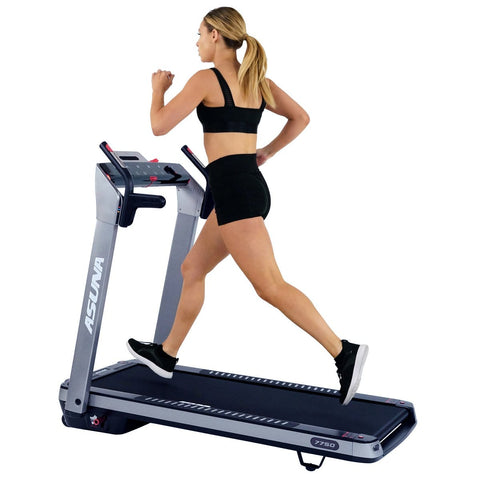 Image of Sunny Health & Fitness SpaceFlex Running Treadmill w/ Auto Incline, Foldable Wide Deck - Barbell Flex
