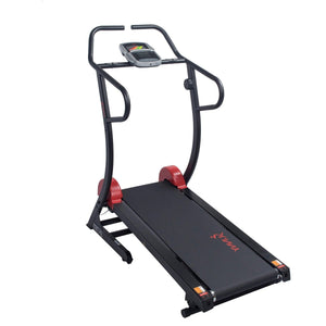 Sunny Health & Fitness Cardio Trainer Manual Treadmill w/ Adjustable Incline, 300+ lb Capacity - Barbell Flex
